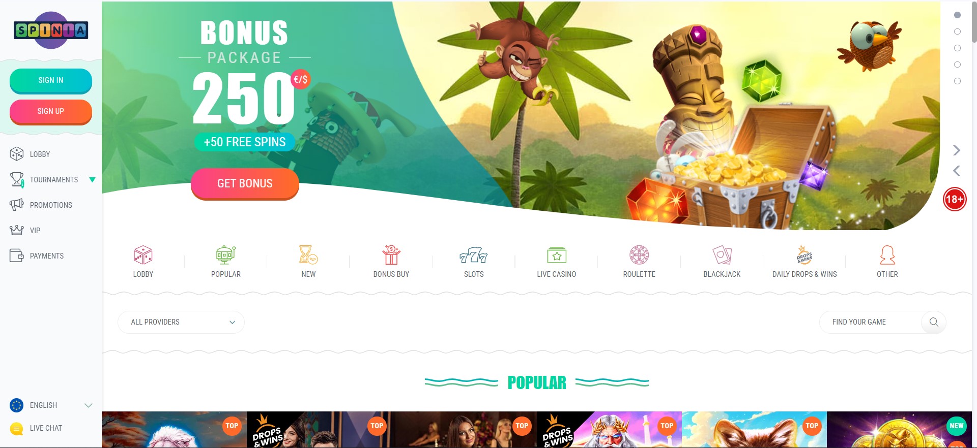 Spinia Casino 1