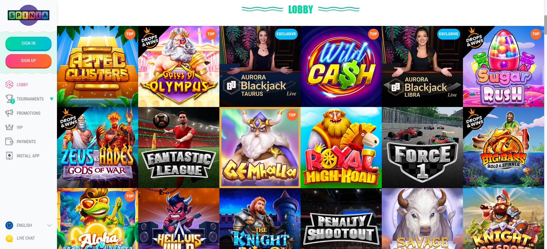 Spinia Casino 3