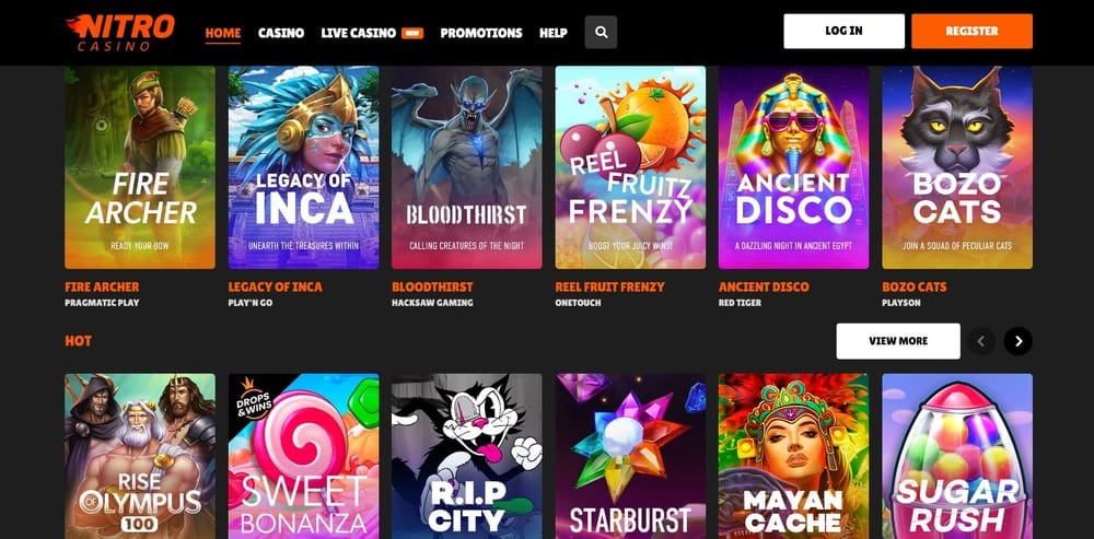 Nitro Casino spellen