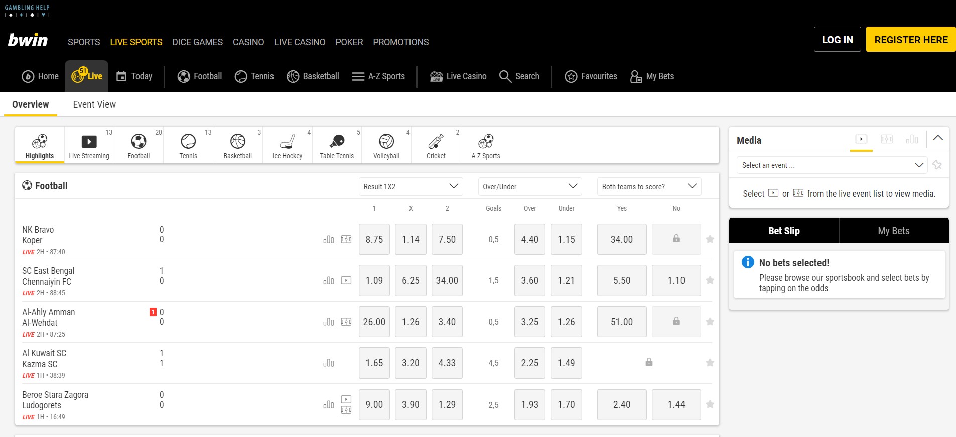 bwin casino sport