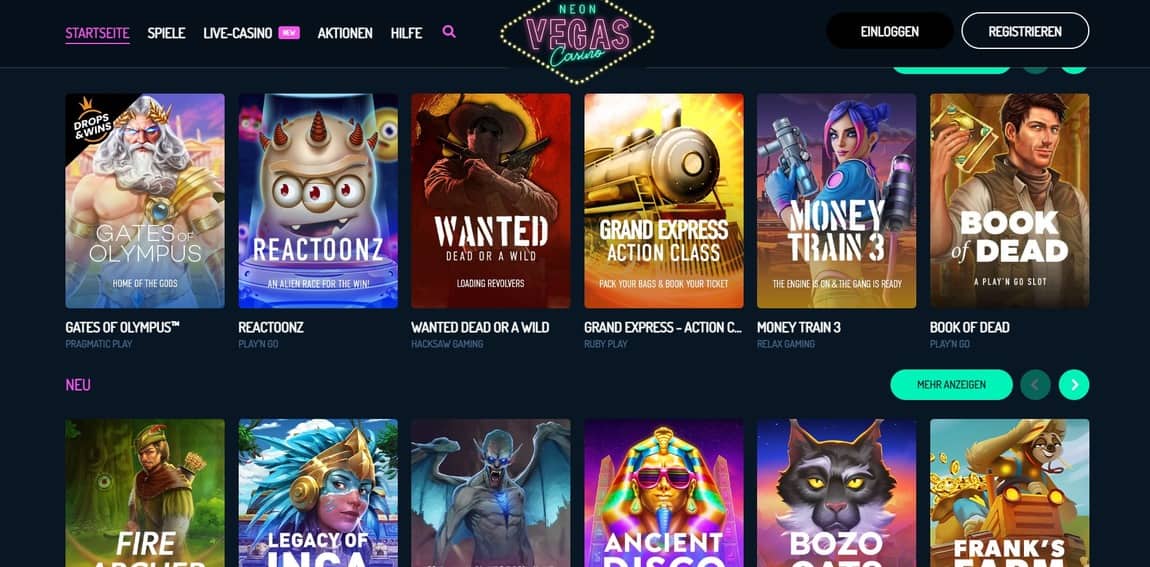 Neon Vegas Casino spellen