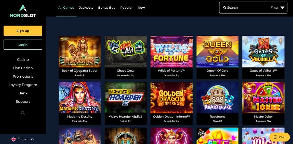 NordSlot casino spellen
