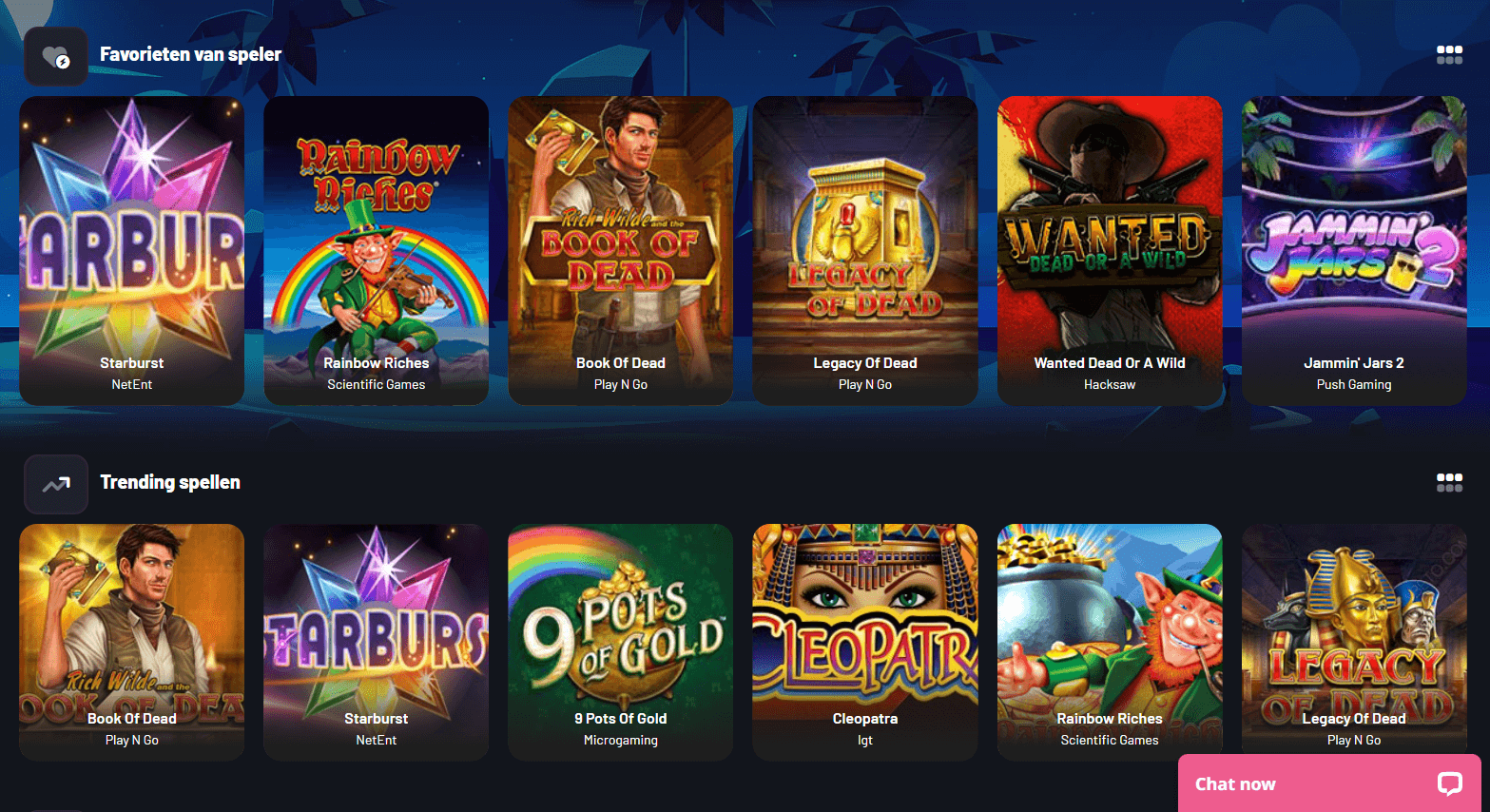 games list seven casino