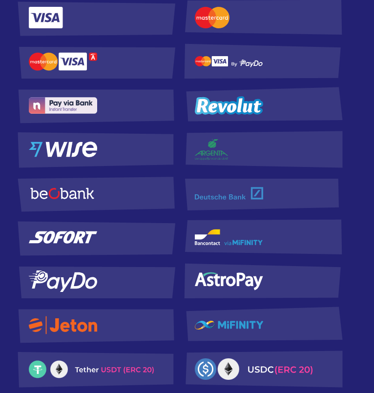 Royspins Online Casino deposit methods