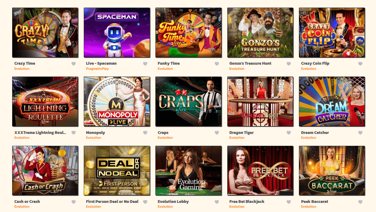 Spinsbro – live casino page