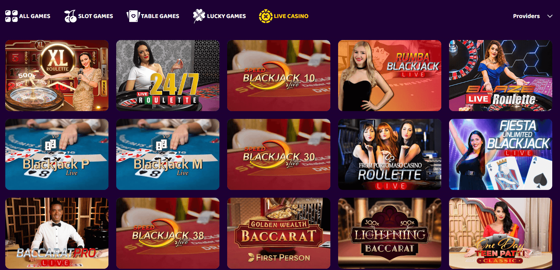 bonusbet live casino games