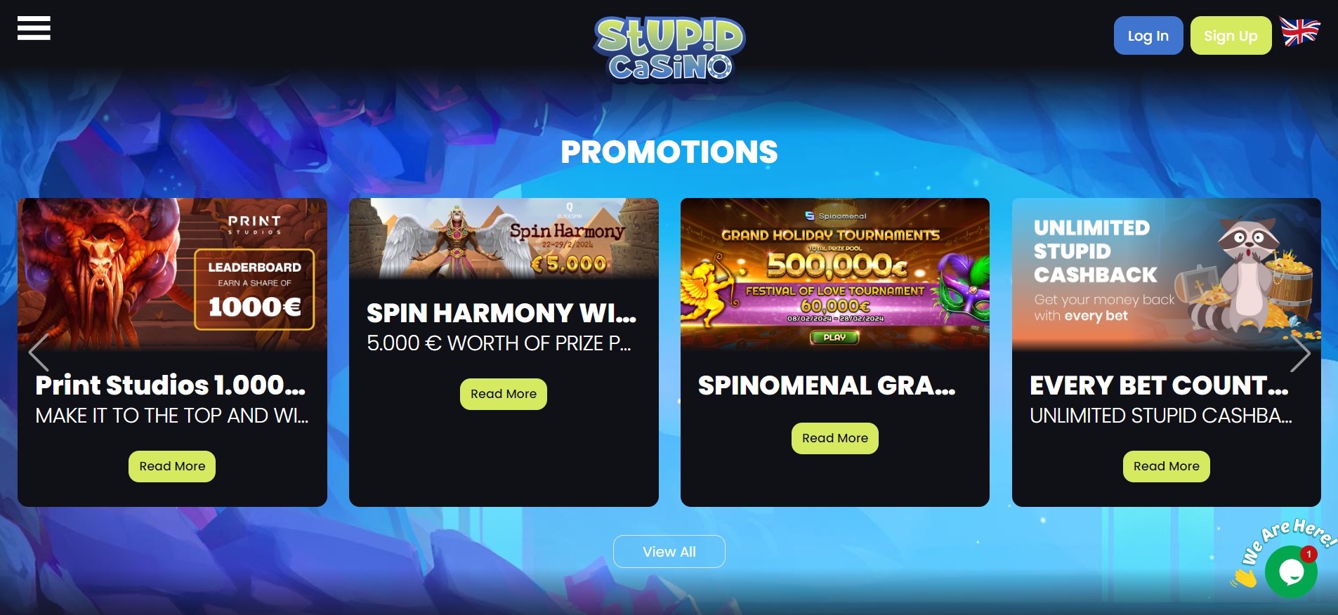 promoties in stupid casino