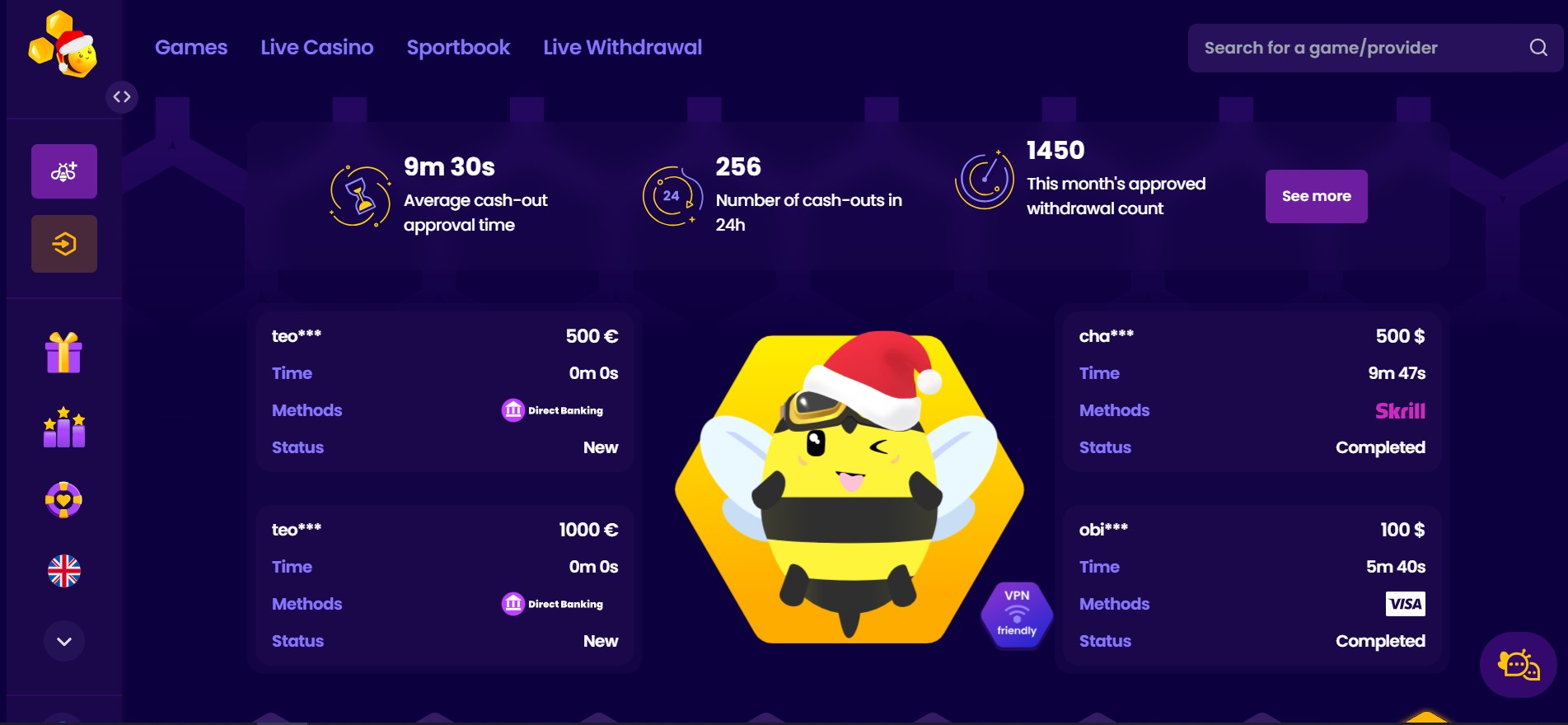 Wazbee casino 10