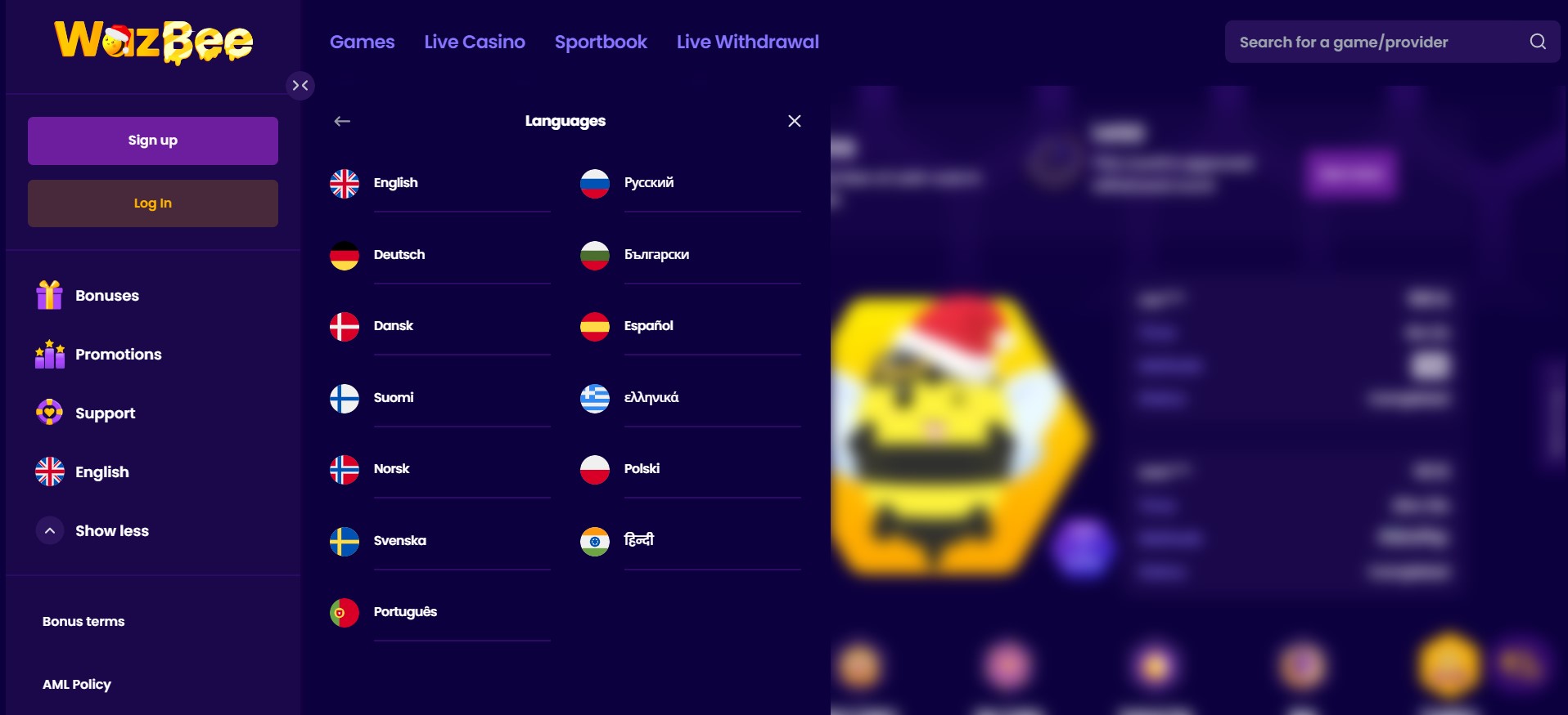 Wazbee casino 4