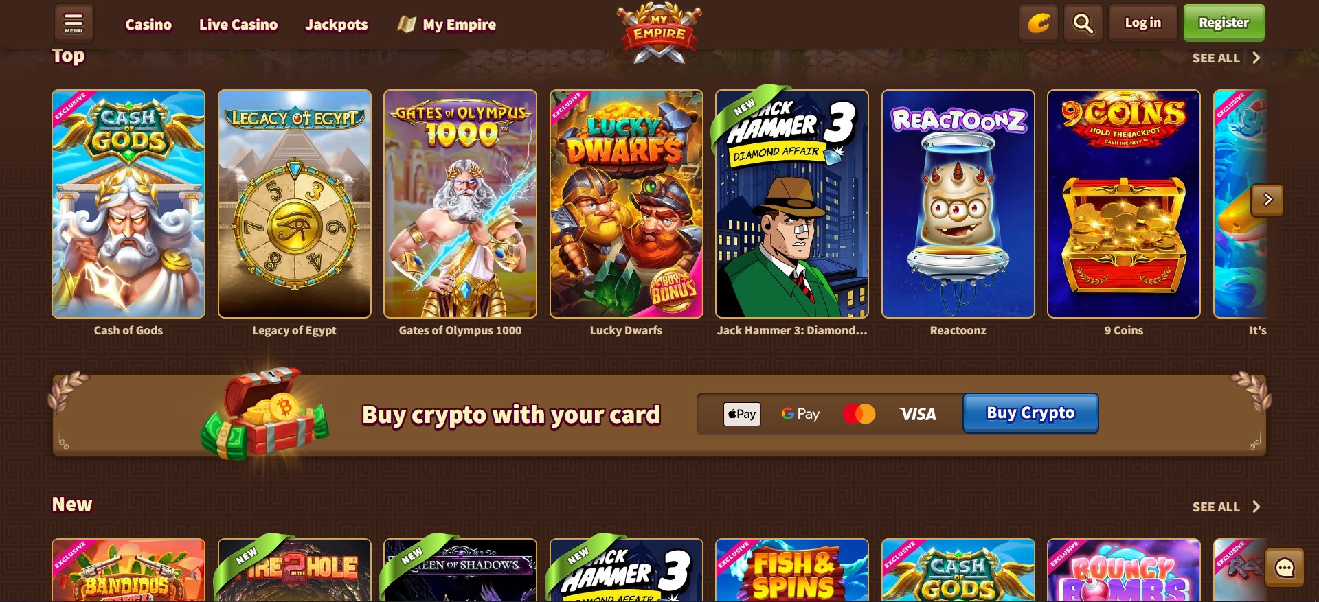 top casino spellen bij MyEmpire Casino