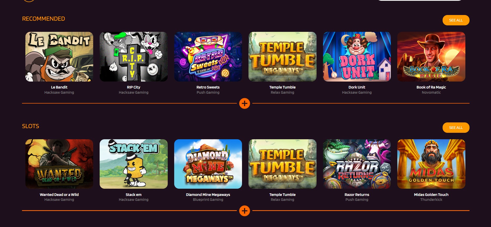 nieuwe spellen op de HappySlots casino website