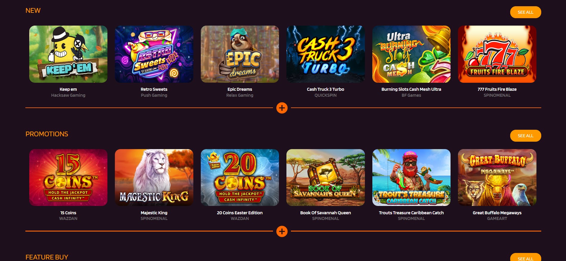 nieuwe spellen op de HappySlots casino website
