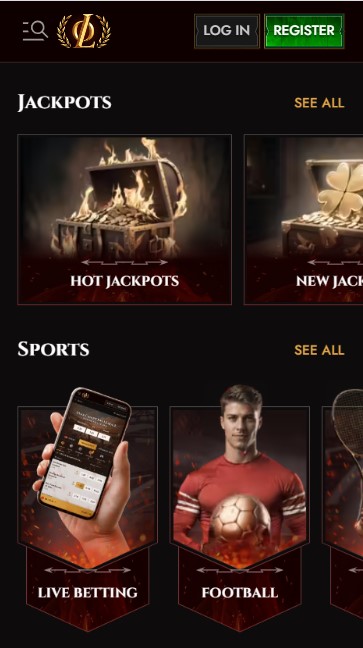 mobiel screenshot van wedopties op legiano casino