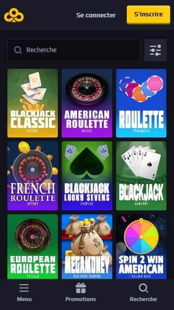 mobiele screenshot van tafelspellen chancer-bet