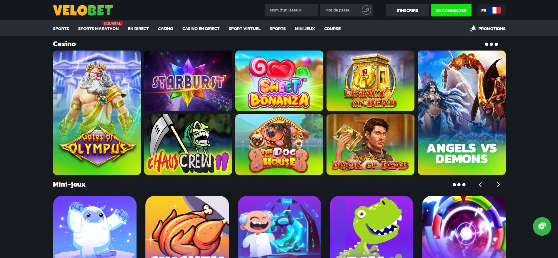 casinospellen bij Velobet casino