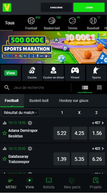 mobiele screenshot van sportweddenschappen bij Velobet casino