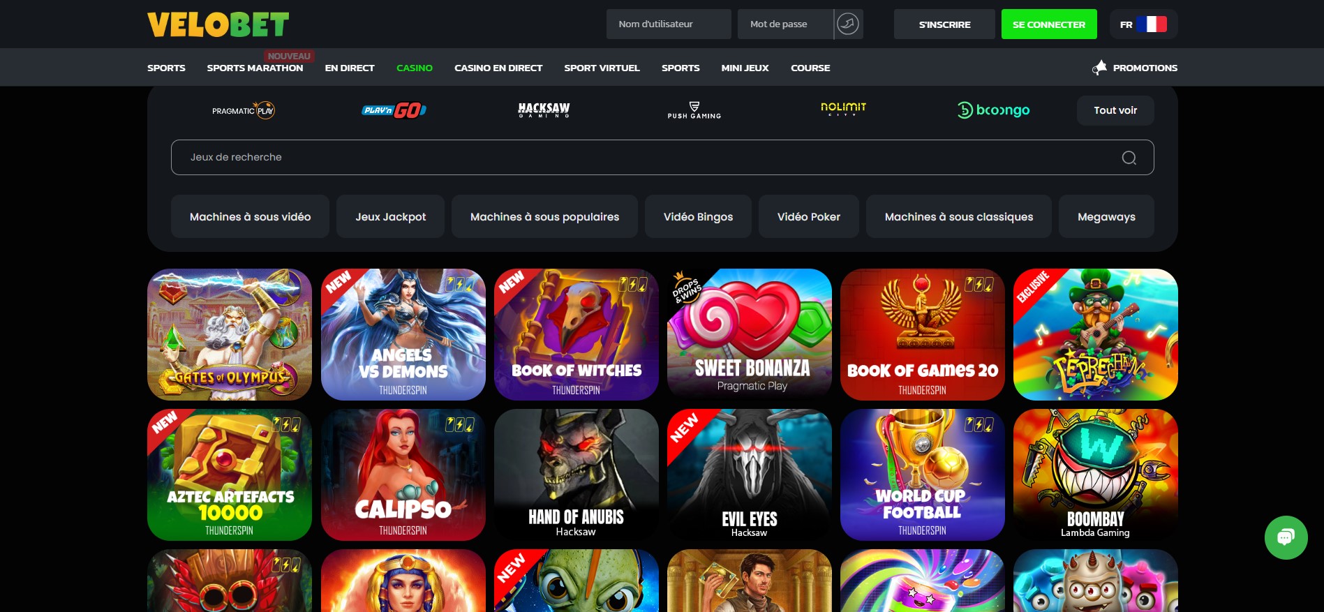 slots in Velobet casino