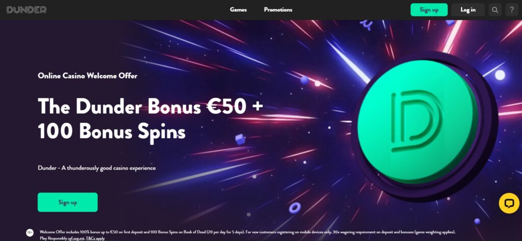Dunder casino bonus