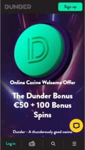 Dunder casino mobiel
