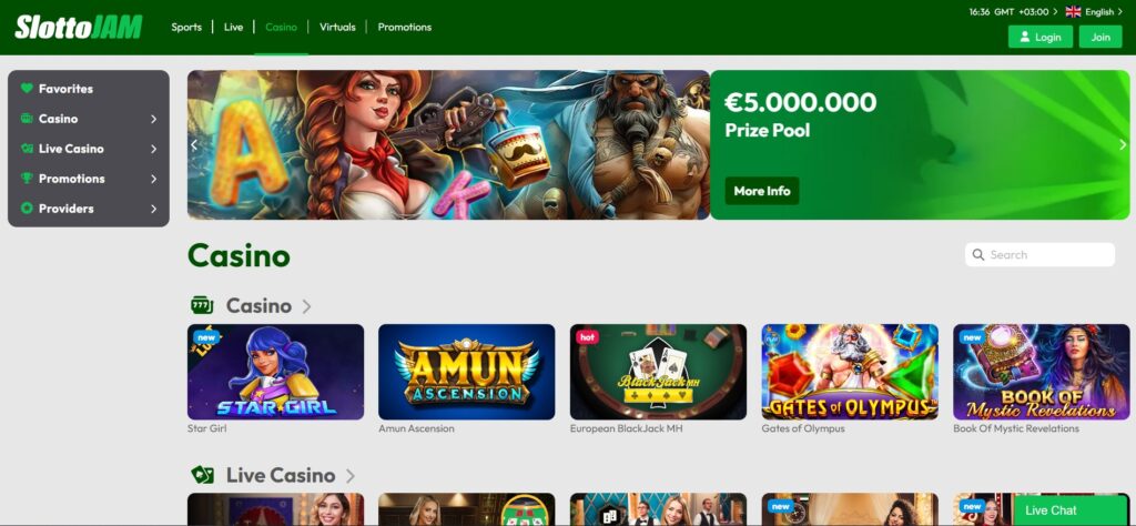 SlottoJam Casino Bonus