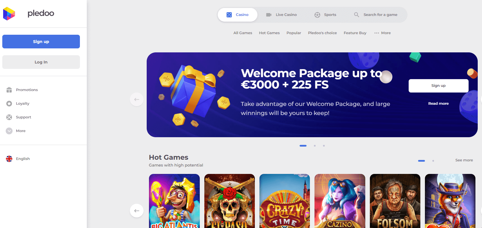 Pledoo casino