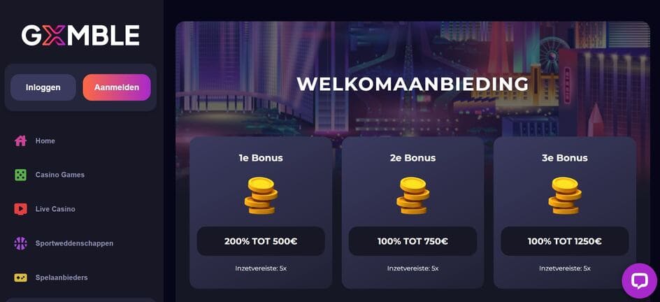 GxMBLE Casino Screenshot 3