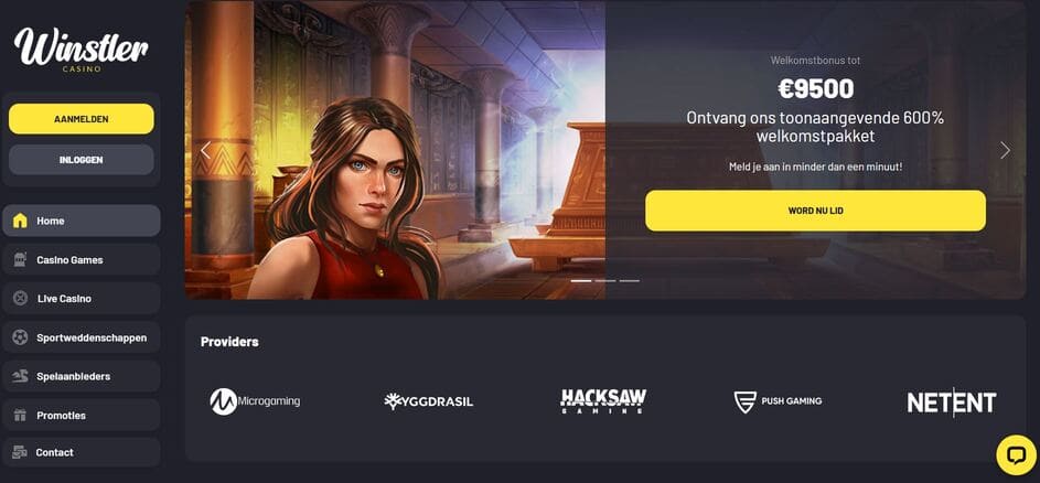 Winstler casino Screenshot 1