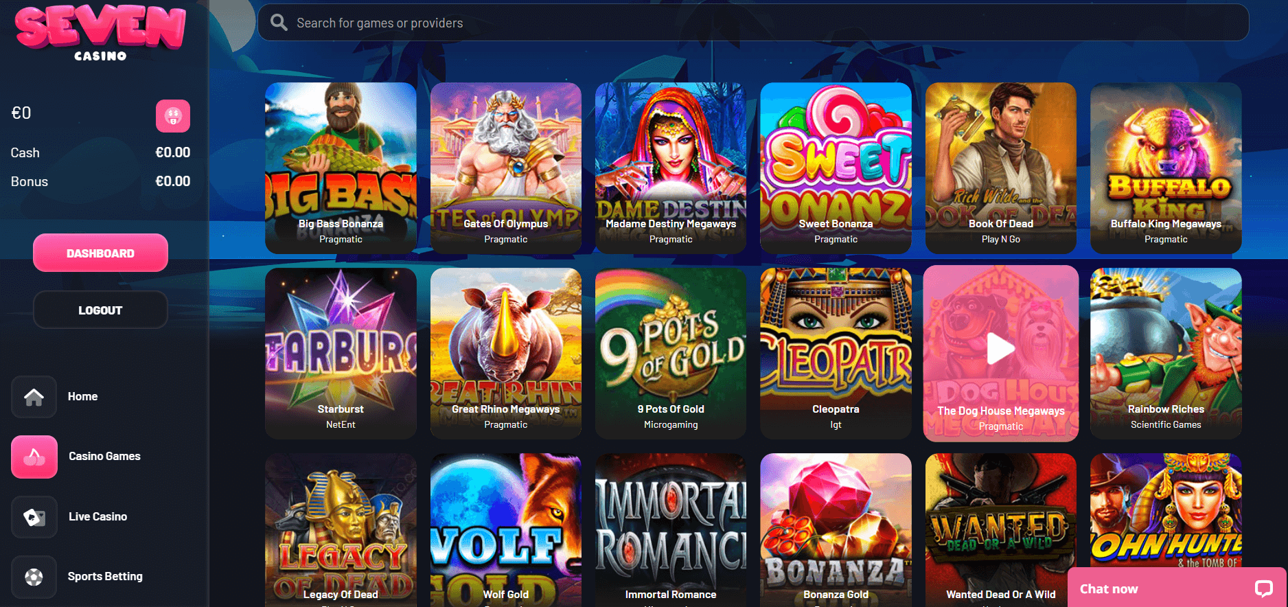 Seven Casino online games