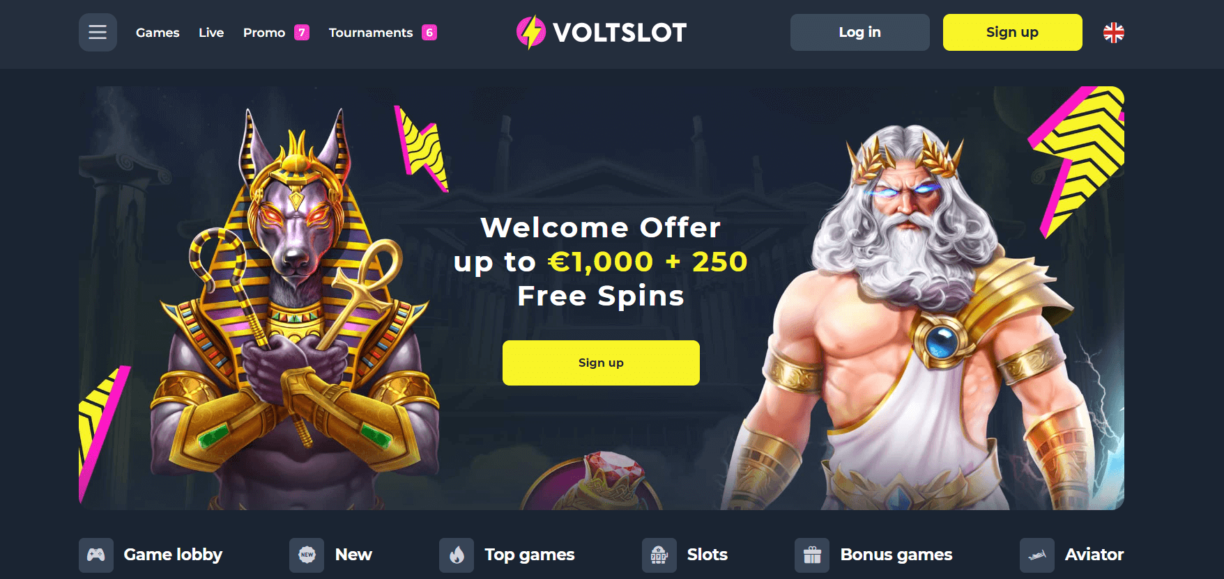 volt online casino homepage