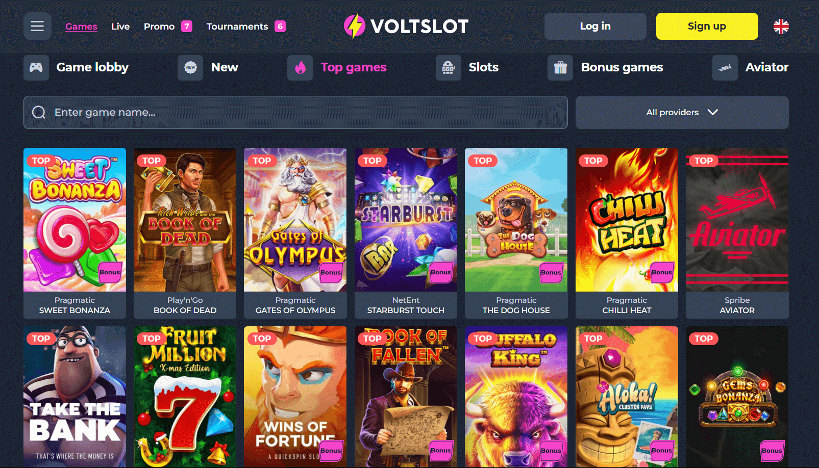 volt online casino top games