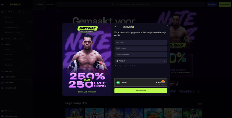 Immerion casino en ligne 1€ de depot