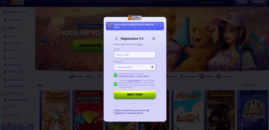 spinbara registration